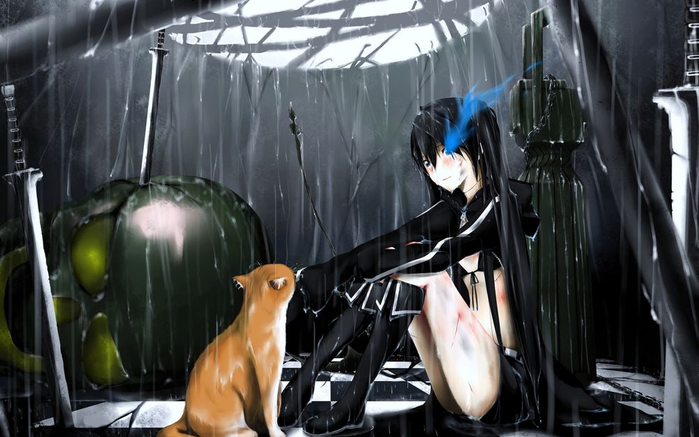 Обои для рабочего стола Мато Курой / Mato Kuroi из аниме Стрелок с Черной скалы / Black Rock Shooter