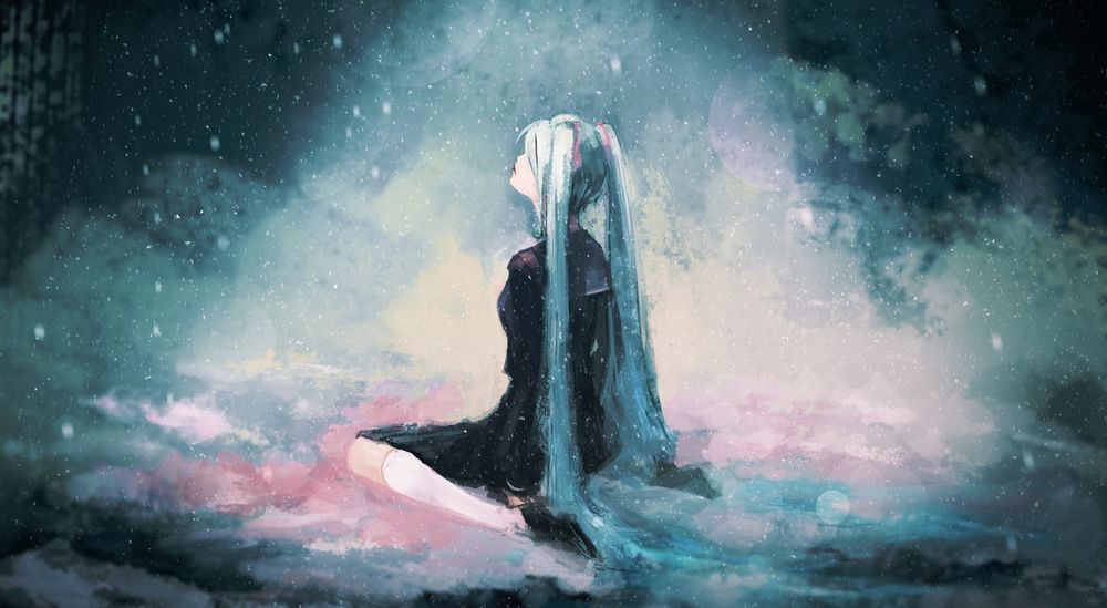 Обои для рабочего стола Vocaloid Hatsune Miku / Вокалоид Хатсуне Мику