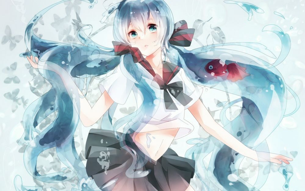 Обои для рабочего стола Vocaloid Hatsune Miku / Вокалоид Хатсуне Мику
