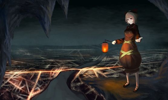 Обои на рабочий стол Ямамэ Куродани / Yamame Kurodani из игры Touhou Project / Проект Восток