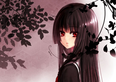 Обои на рабочий стол Enma Ai / Энма Ай из аниме Адская девочка / Hell Girl / Jigoku Shoujo