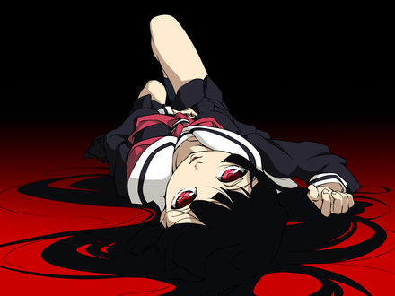 Обои на рабочий стол Enma Ai / Энма Ай из аниме Адская девочка / Hell Girl / Jigoku Shoujo