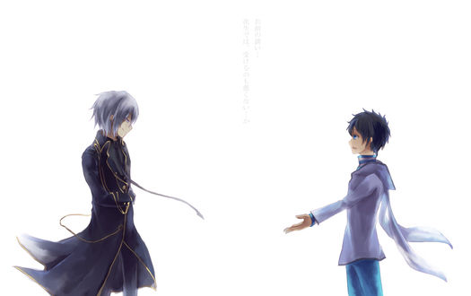 Обои на рабочий стол Yamato / Ямато и Hibiki / Хибики из аниме Наследник Дьявола / Devil Survivor 2 The Animation