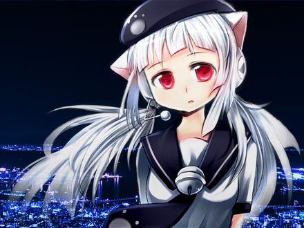 Обои на рабочий стол Sanshoku Reika / Саншоку Рейка из игры UTAU