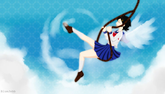 Обои на рабочий стол Fuura Kafuka / Кафка Фуура из аниме Sayonara Zetsubou Sensei / Прощай, унылый учитель