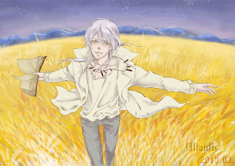 Обои на рабочий стол Макишима Шуго / Makishima Shougo из аниме Психопаспорт / PSYCHO-PASS