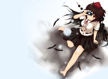 Обои на рабочий стол Aya Shameimaru / Ая Шамеймару из игры Проект Восток / Touhou Project