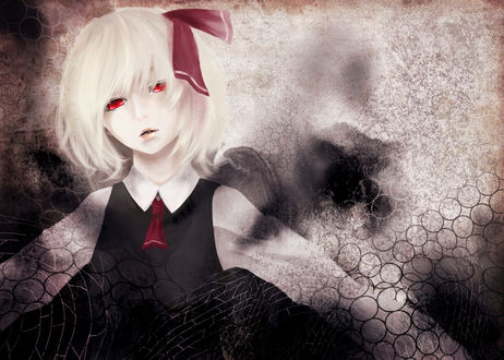 Обои на рабочий стол Rumia / Румия из игры Touhou Project / Проект Восток, художник Akaikitsune