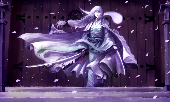 Обои на рабочий стол Ёму Конпаку / Youmu Konpaku из игры Проект Восток / Touhou Project