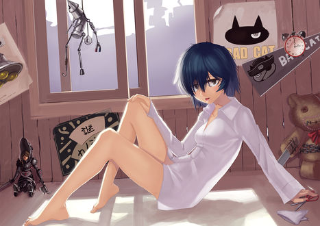 Обои на рабочий стол Mikoto Urabe / Микото Урабэ из аниме Nazo no Kanojo X / Загадочная девушка Х (BAD CAT)
