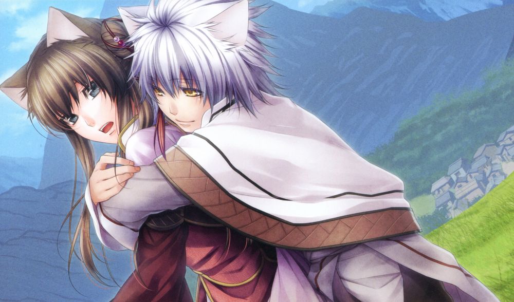 Обои для рабочего стола Kanu & Ryuubi из игры Jyuzaengi ~Engetsu Sangokuden~/ Исторический роман Тринадцатого Зодиака. Сказание о Полумесяце Троецарствия