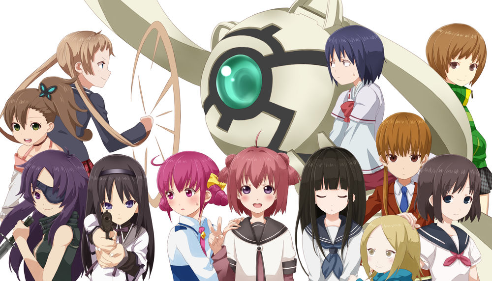 Обои для рабочего стола Akaza Akari / Акари Акадза из аниме Yuru Yuri / Лилии на ветру, Akemi Homura / Акеми Хомура из аниме Девочка-волшебница Мадока Магика / Mahou Shoujo Madoka Magica, Chitanda Eru / Читанда Эру из аниме Хьеука: Тебе не уйти / Hyouka: You Cant Escape, Sanae Dekomori / Санаэ Декомори из аниме Чудачество любви не помеха! / Eccentricity of love is not an obstacle! / Chuunibyou demo Koi ga Shitai, Kaga Rin / Кага Рин из аниме Брошенный кролик / Usagi Drop, Mizutani Shizuku / Мидзутани Шизука из аниме Tonari no Kaib