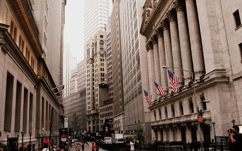 Обои для рабочего стола Людная улица Нью-Йорка, США / New York City, USA