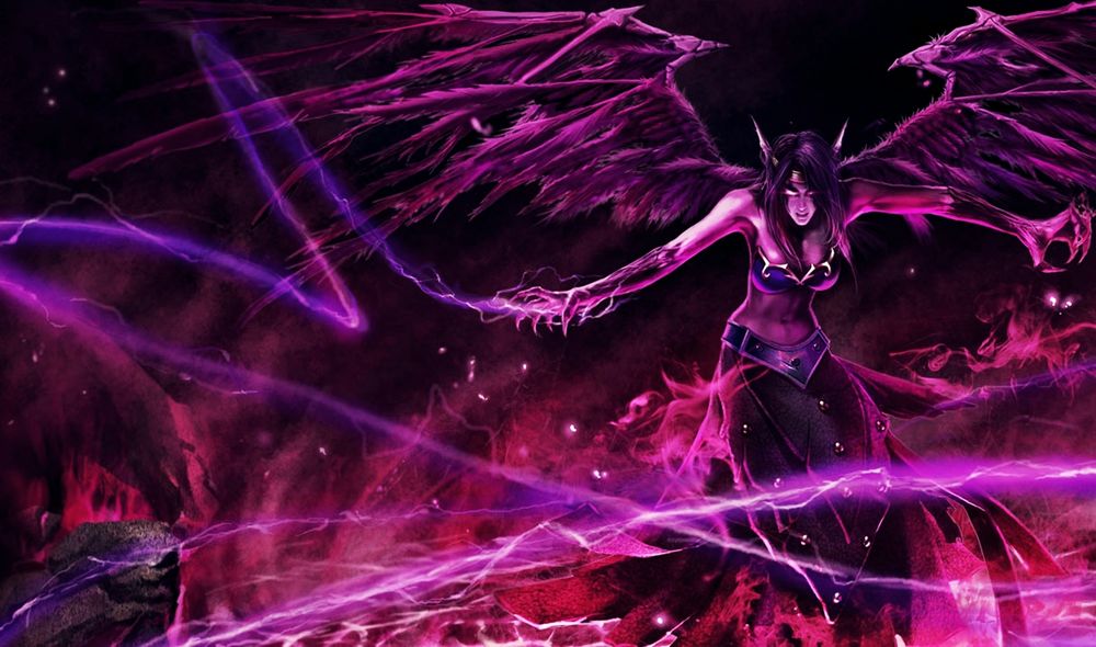 Обои для рабочего стола Моргана / Morgana из игры Лига Легенд / League of Legends