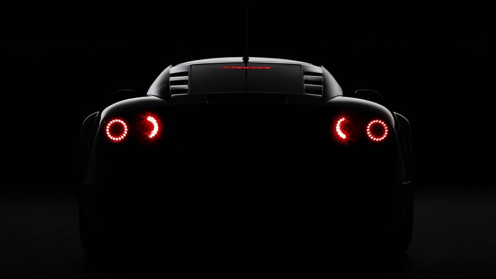 Обои для рабочего стола Британский суперкар черного цвета Noble M600
