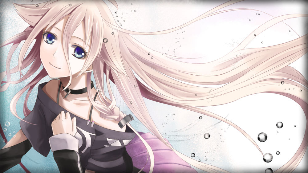 Обои для рабочего стола Vocaloid IA / Вокалоид Йа под водой