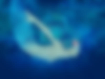 Обои для рабочего стола Русалка под водой с морской звездой в волосах
