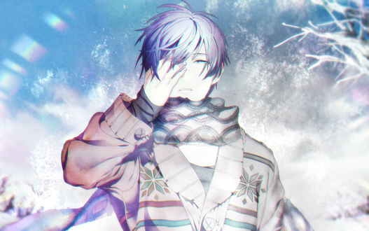 Обои на рабочий стол Vocaloid Shion Kaito / Вокалоид Шион Кайто, художник Keishi