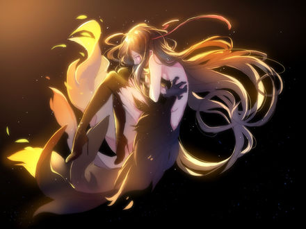 Обои на рабочий стол Homura Akemi / Хомура Акэми из аниме Mahou Shoujo Madoka Magika / Девочка-волшебница Мадока