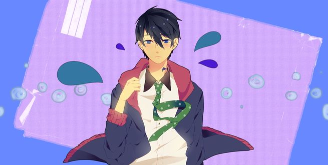 Обои на рабочий стол Нанасе Харука / Nanase Haruka из аниме Свободный стиль! / Free!