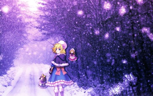 Обои на рабочий стол Alice Margatroid / Алиса Маргатроид из игры Проект Восток / Touhou Project