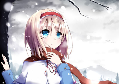 Обои на рабочий стол Alice Margatroid / Алиса Маргатроид из игры Проект Восток / Touhou Project