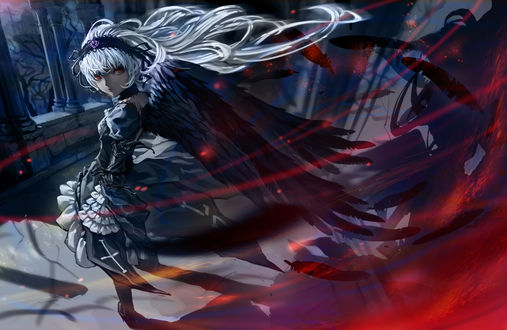 Обои на рабочий стол Suigintou / Суигинто из аниме Rozen Maiden / Девы Розена