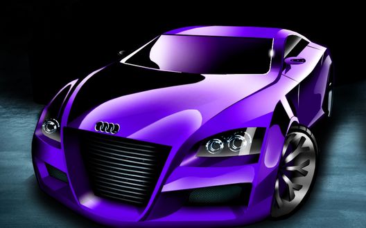 Обои на рабочий стол Audi d7 / Ауди d7 сиренево цвета