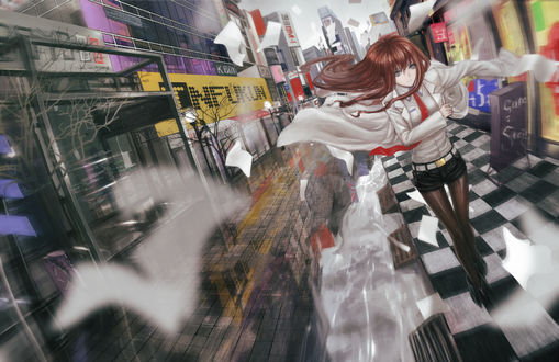 Обои на рабочий стол Kurisu Makise / Курису Макисэ из аниме Steins;Gate / Врата Штейна