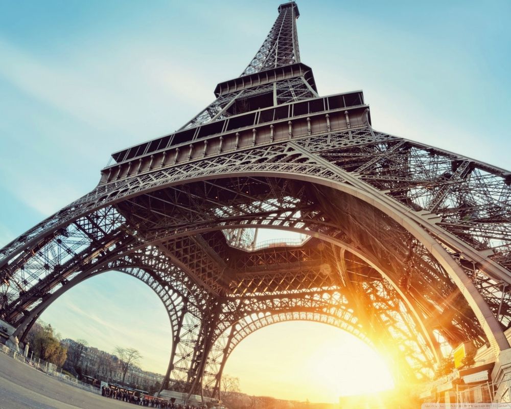 Обои для рабочего стола Париж, Франции, Эйфелева Башня / Paris, France, La tour Eiffel