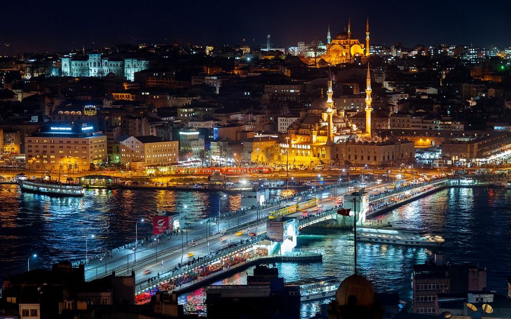 Обои для рабочего стола Ночь в Анкаре / Ancara, Турция / Turkey