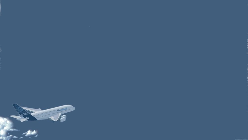 Обои для рабочего стола Аэробус А 380 в небе