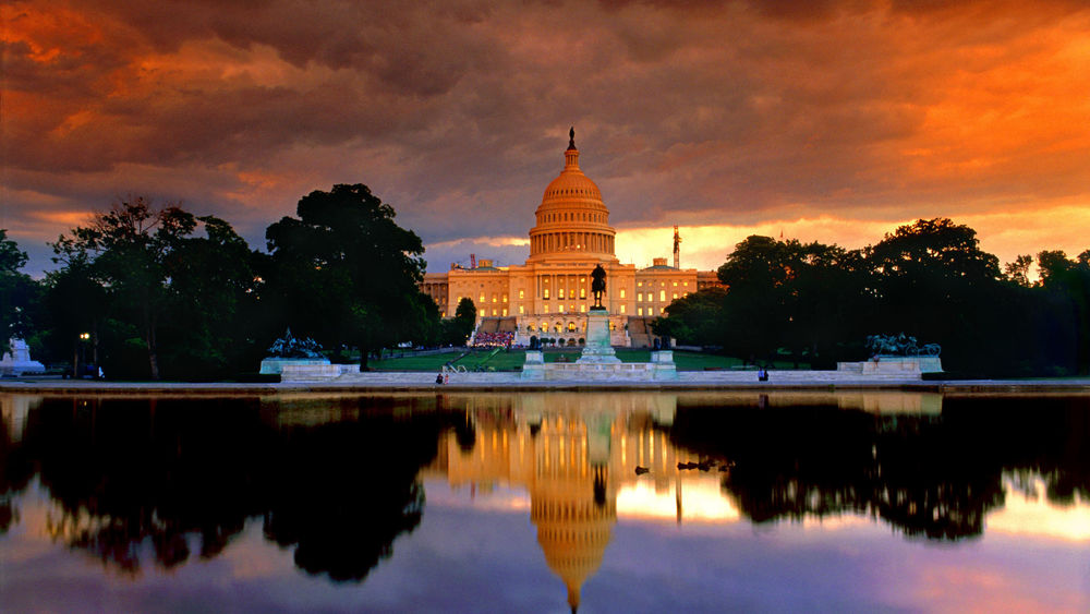 Обои для рабочего стола Капитолий / Capitol в городе Вашингтон / Washington, США / USA