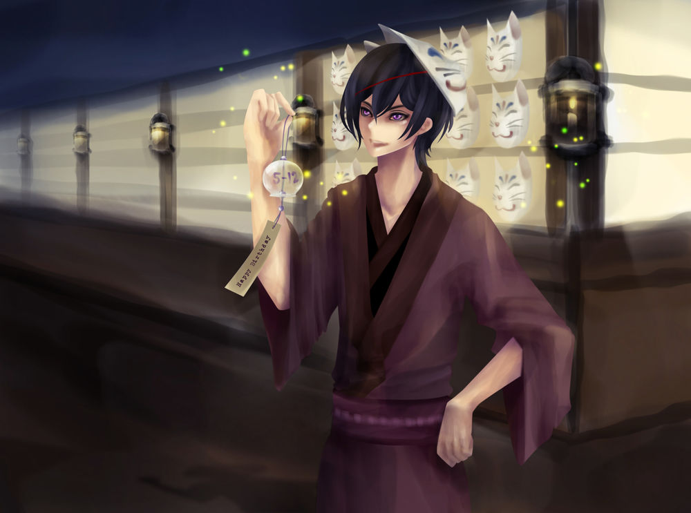 Обои для рабочего стола Lelouch Lamperouge / Лелуш Ламперуж из аниме Code Geass: Lelouch of the Rebellion / Код Гиасс: Восставший Лелуш