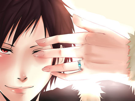 Обои на рабочий стол Orihara Izaya / Орихара Изая из аниме Durarara / Дюрарара