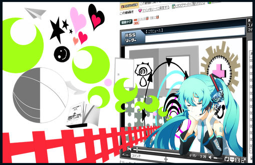 Обои на рабочий стол Vocaloid Hatsune Miku / Вокалоид Хатцуне Мику