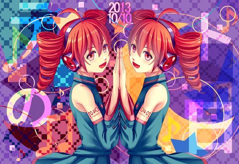Обои на рабочий стол Kasane Teto / Касане Тето из игры UTAU