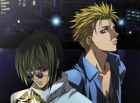 Обои на рабочий стол Amano Ginji / Амано Гинджи и Ban Mido / Бан Мидо из аниме Getbackers / Агенство по возврату утраченного