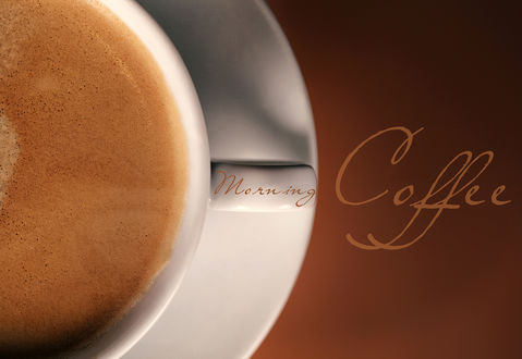Обои на рабочий стол Чашка капучино (Morning Coffee / Утренний кофе)