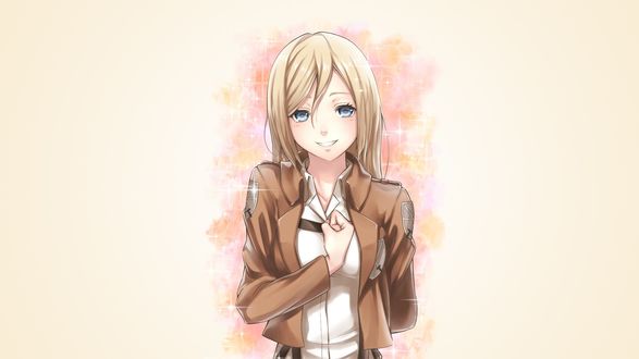 Обои на рабочий стол Криста Ренз / Christa Renz из аниме Атака Титана / Attack on Titan / Shingeki no Kyojin