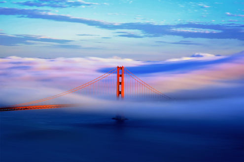 Обои на рабочий стол USA, California, San Francisco, Golden Gate Bridge / США, Калифорния, Сан-Франциско, мост Золотые Ворота