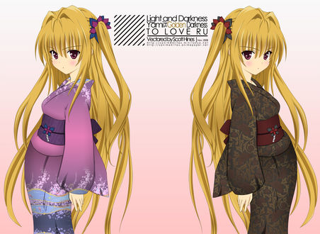 Обои на рабочий стол Две Ями / Yami из аниме Любовные неприятности / To Love-Ru