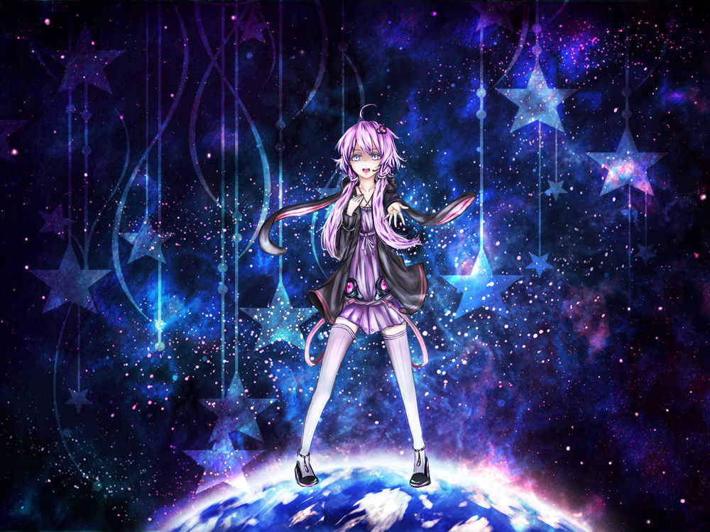 Обои для рабочего стола Вокалоид Юзуки Юкари / Vocaloid Yuzuki Yukari, art by asakura berea