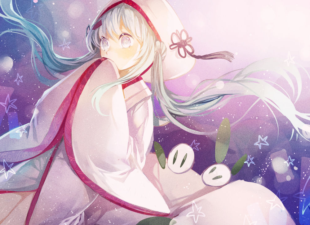 Обои для рабочего стола Vocaloid Miku Hatsune / Вокалоид Мику Хатсуне