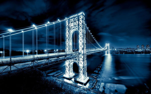 Обои на рабочий стол Манхэттен, Джерси-Сити / Manhattan, New Jersey