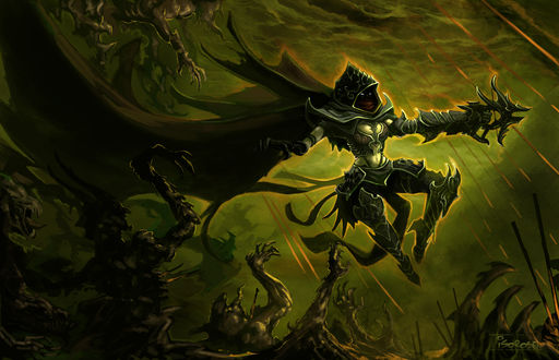 Обои на рабочий стол Охотник на демонов / Demon-hunter, арт к игре Diablo 3