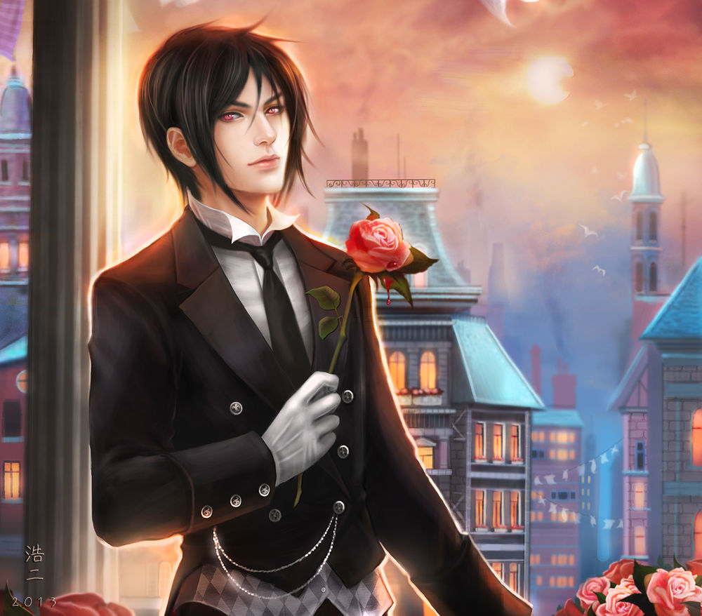 Обои на рабочий стол Sebastian Michaelis / Себастьян Михаэлис из аниме Dark  Butler / Kuro Shitsuji / Темный дворецкий, обои для рабочего стола, скачать  обои, обои бесплатно