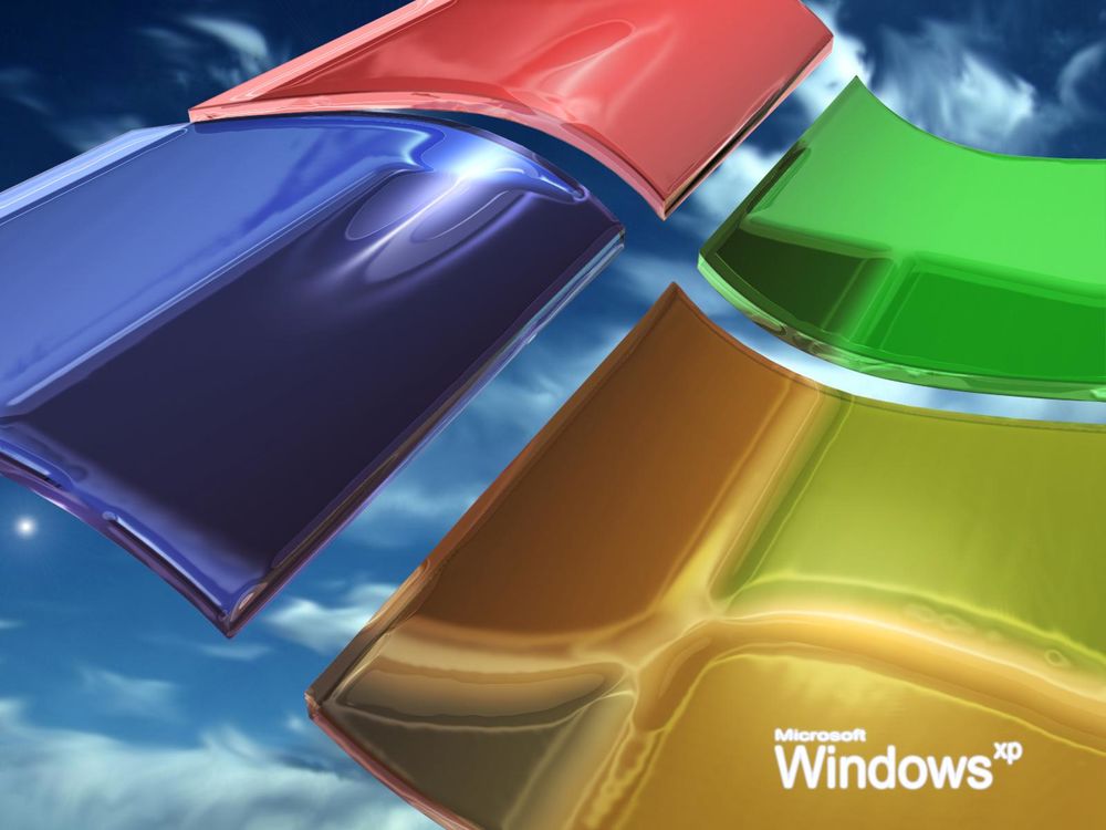 Обои для рабочего стола Объемный логотип Windows XP