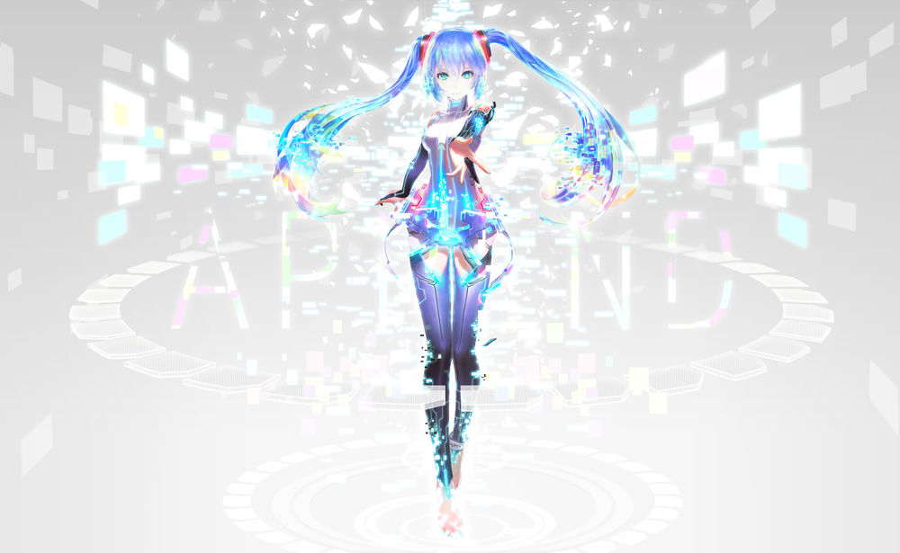 Обои для рабочего стола Vocaloid Hatsune Miku / Вокалоид Хатцуне Мику, арт мангаки Iori Yakatabako