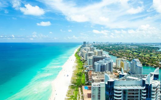 Обои на рабочий стол Побережье Майами, Флорида / Miami, Florida